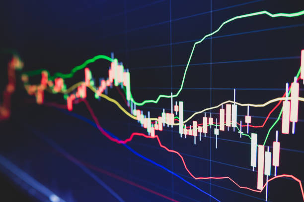 istock Stock exchange market graph on LED screen for business concept. 1251452387
