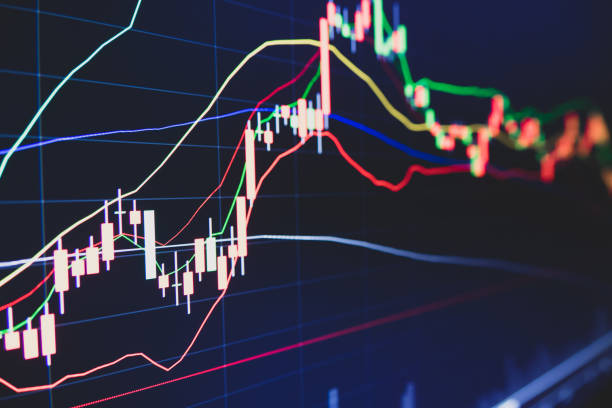 istock Stock exchange market graph on LED screen for business concept. 1251452392