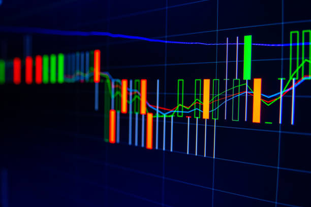 istock Stock exchange market graph on LED screen for business concept. 1251453087