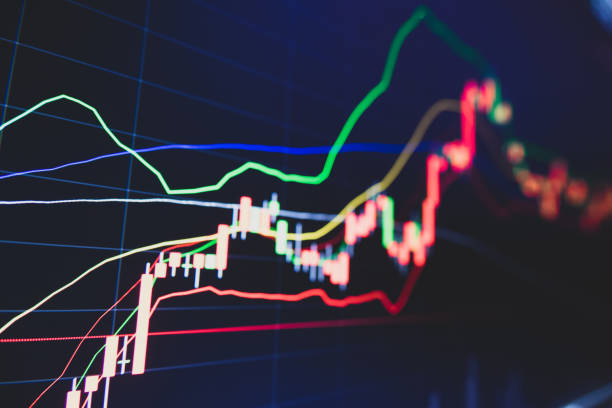 istock Stock exchange market graph on LED screen for business concept. 1251453546