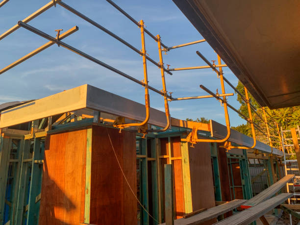 istock Edge Protection Rail Around a House Being Built 1251453682