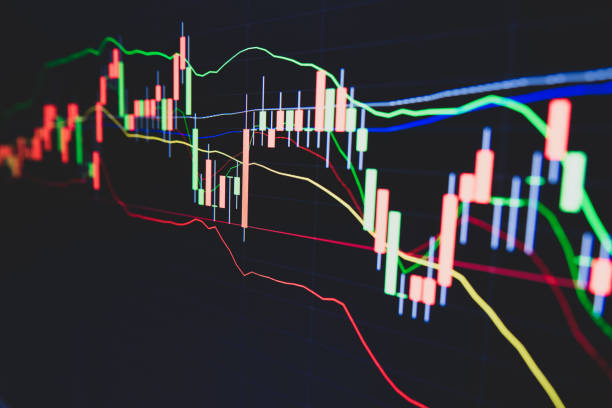 istock Stock exchange market graph on LED screen for business concept. 1251453740