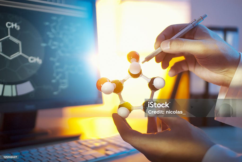 Estrutura Molecular - Foto de stock de Adulto royalty-free