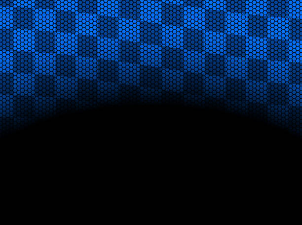 клетчатая синяя рамка - checkered flag starting line sports race flag stock illustrations