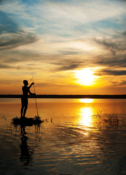 istock Sunset fishing 125145526