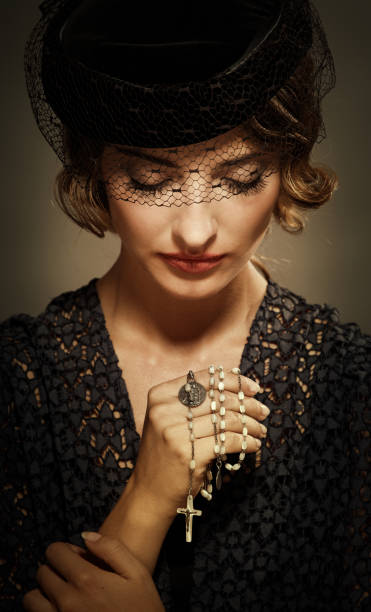 Retro catholic woman.