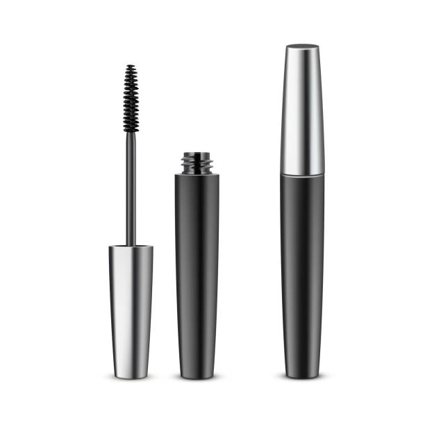 istock Opened Closed Black Mascara in Metallic Tube 1251461979