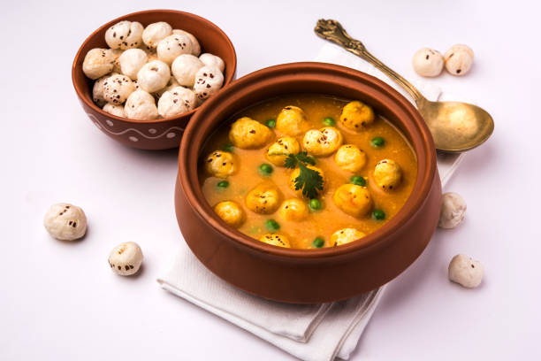 istock Lotus Seeds Peas Curry or Phool Makhana Masala Sabzi 1251470710