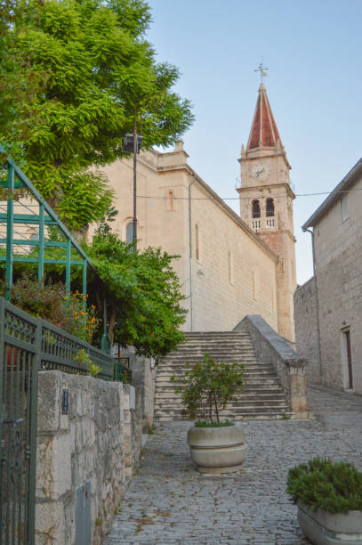 istock Dalmatian small town Postira on Brac island 1251470907