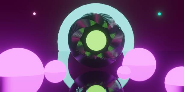 istock Cyber spheres pink and green 1251474201