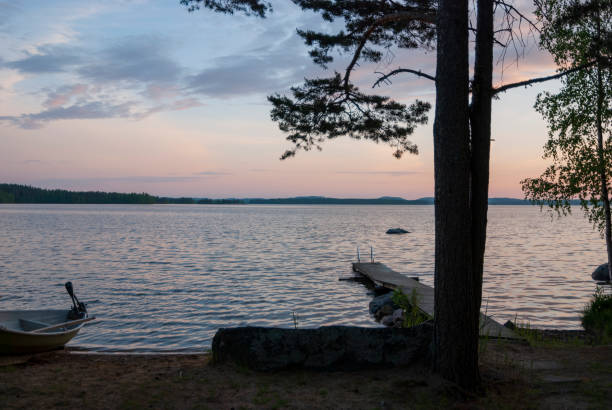 istock Sunset on the lake 1251476547