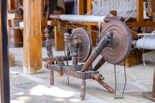 istock Old wooden yarn winders 1251478976