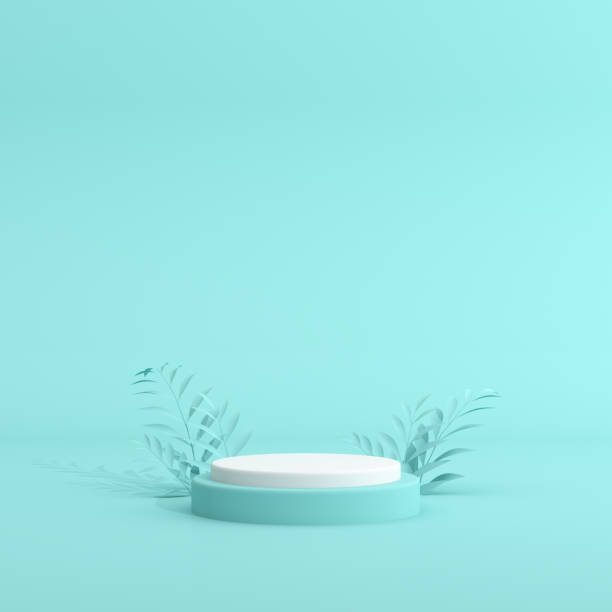 istock Abstract geometry mock up of podium in minimal style. 3D rendering. 1251479842