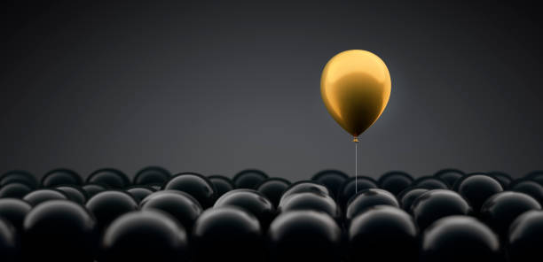 istock Golden Balloon and black Balloons 1251481851