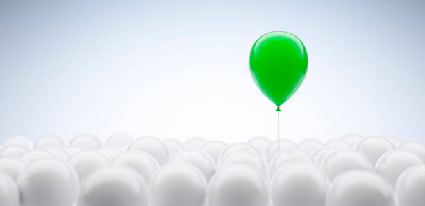 istock Green Balloon and white Balloons 1251481858