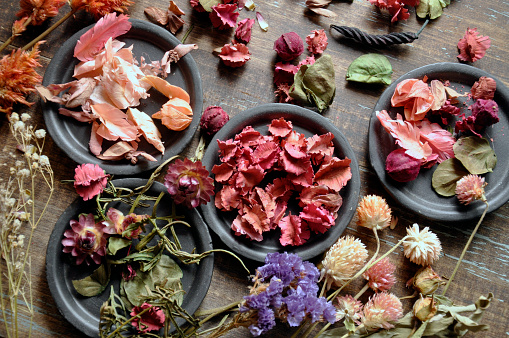 istock Dried flowers and aroma oils 1251483419