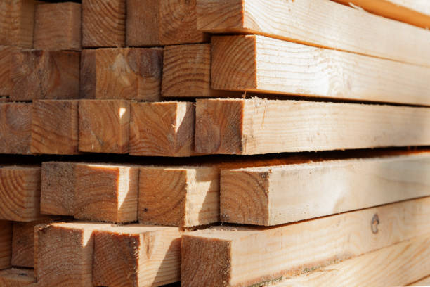 istock Lumber for construction - wood is layered 1251486393