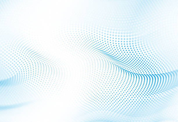 Abstract Technology Wave Pattern on White Background.