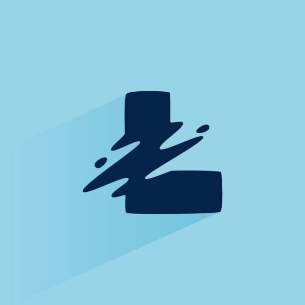 ilustrações de stock, clip art, desenhos animados e ícones de initial letter l fast speed logo design template. - letter l water typescript liquid