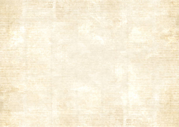 Old newspaper paper grunge texture background. Blurred vintage newspapers textured backdrop. Blur unreadable aged news horizontal page with place for text, images. Yellow beige art collage.