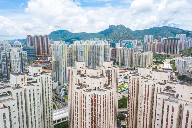 istock Crowded apartment block in Kowloon, Hong Kong 1251492817