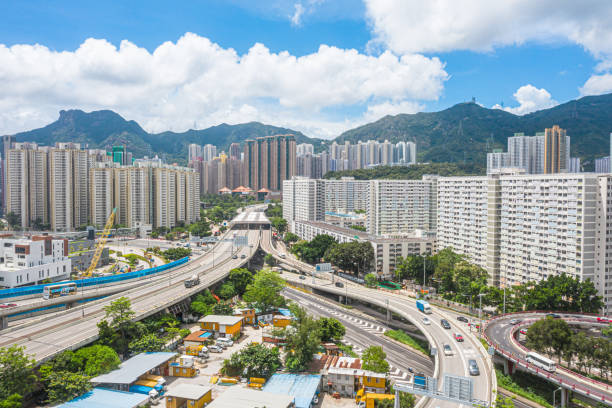 istock Crowded apartment block in Kowloon, Hong Kong 1251492840