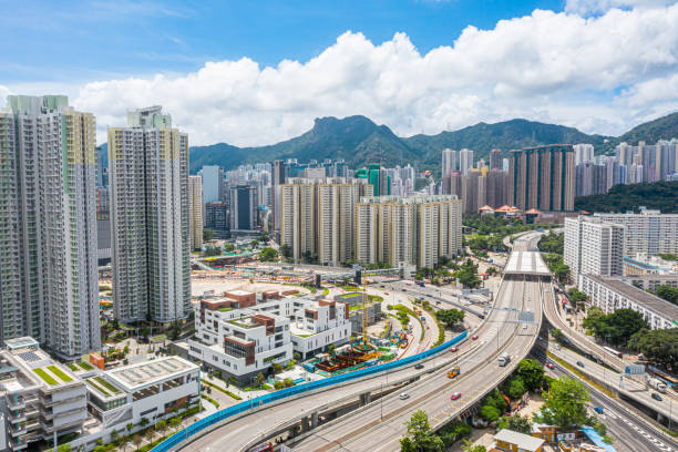 istock Crowded apartment block in Kowloon, Hong Kong 1251492846