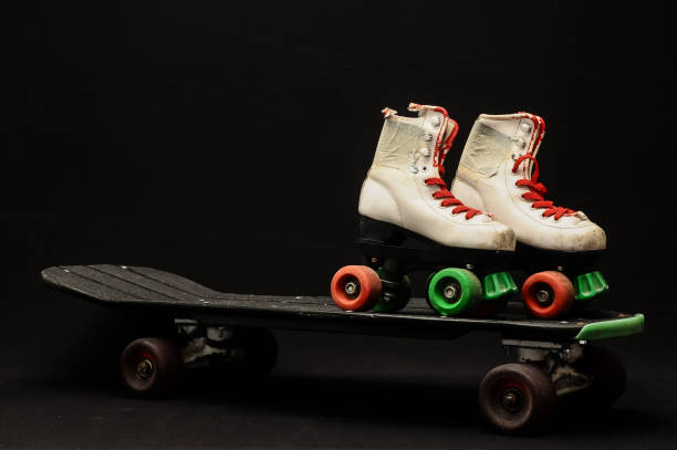 istock Old Used Wooden Skateboard 1251492931