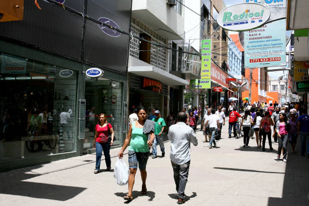 vitoria da conquista, bahia / brazil - october 31, 2011: people are seen in the shopping center of the city of Vitoria da Conquista.