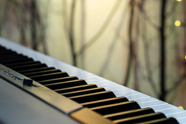 istock Piano keys on a beautiful colored background. 1251494187
