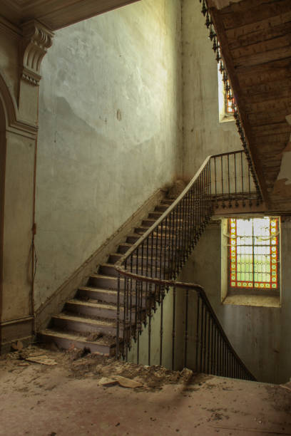 istock Staircase of an abandoned house. 1251497029