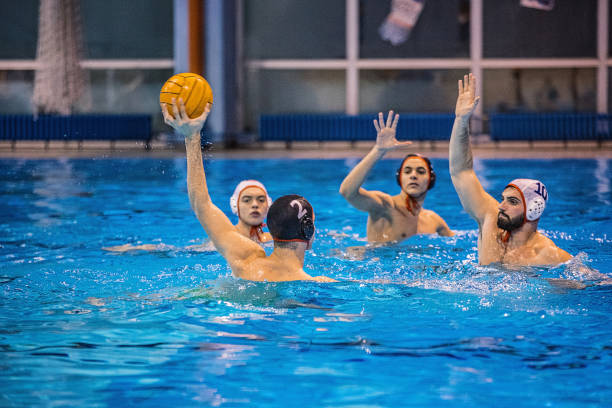 istock Men playing a water polo 1251503940