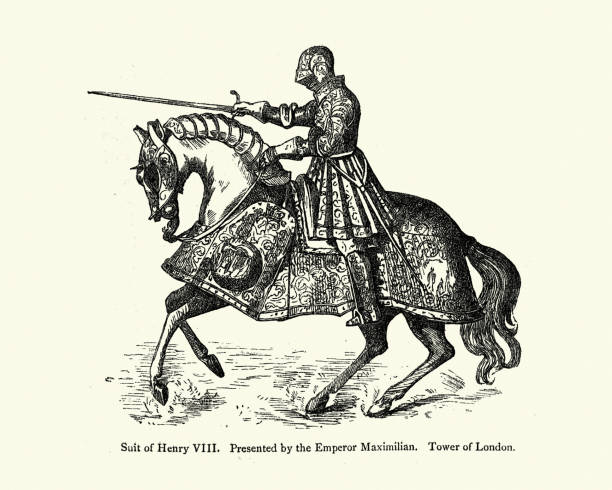 istock Armoured horse and knight, early 16th Century 1251506451
