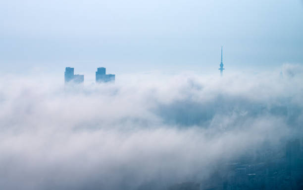 istock Buildings in advection fog 1251508038
