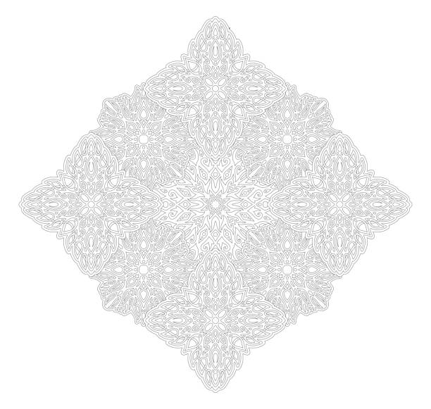 istock Art for adult coloring book page with rhombus 1251508568