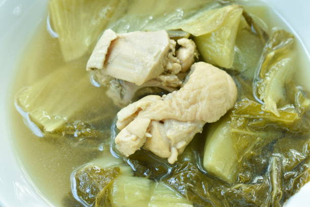 istock boiled pickled cabbage with chicken meat in clear soup 1251513837