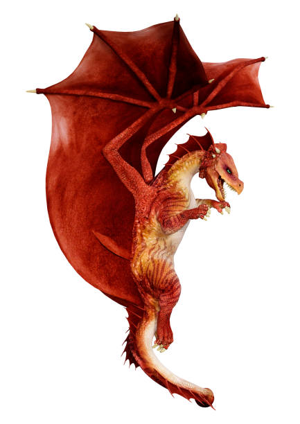 istock 3D illustration fantasy dragon on white 1251514365