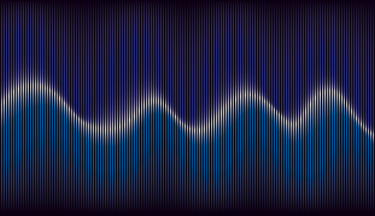 Vector Illustration of a Beautiful Abstract Colourful Rhythmic Sound Wave