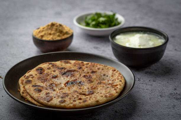 istock stuffed sattu paratha with homemade curd for breakfast 1251522076
