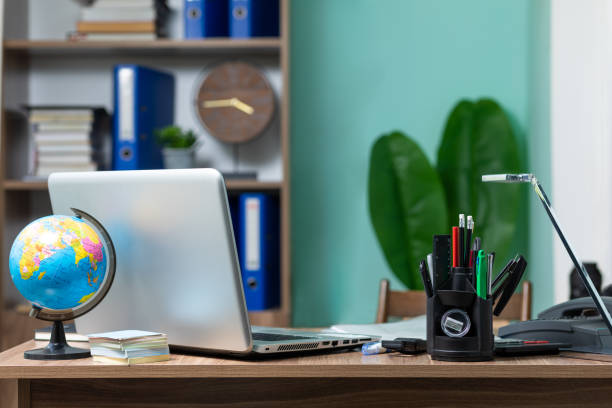 istock Modern office desk desk view 1251522602