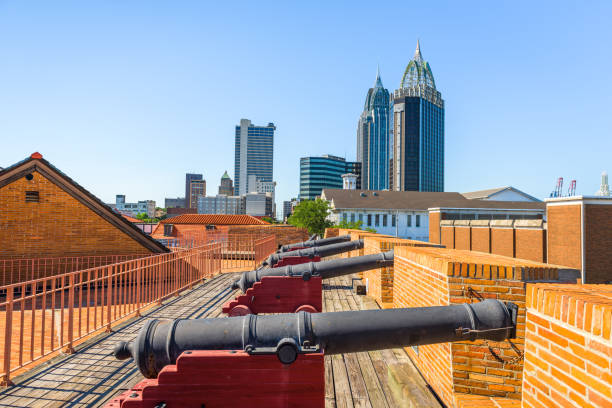 istock Mobile, Alabama, USA skyline and fort. 1251523672