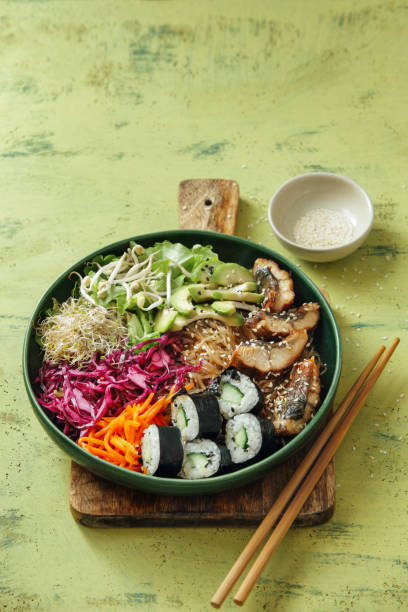 istock Homemade Poke Noodle Salad with Unagi Eel 1251524850