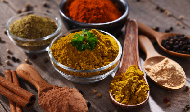 istock Variety of spices on kitchen table 1251528719