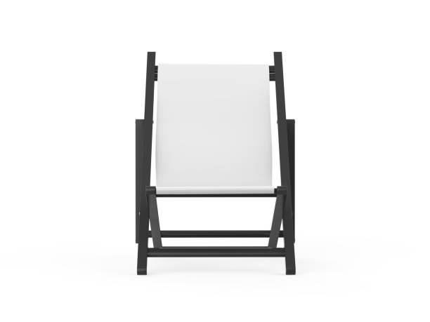 istock Folding  deckchair or beach chair mock up on isolated white background, 3d illustration 1251530266
