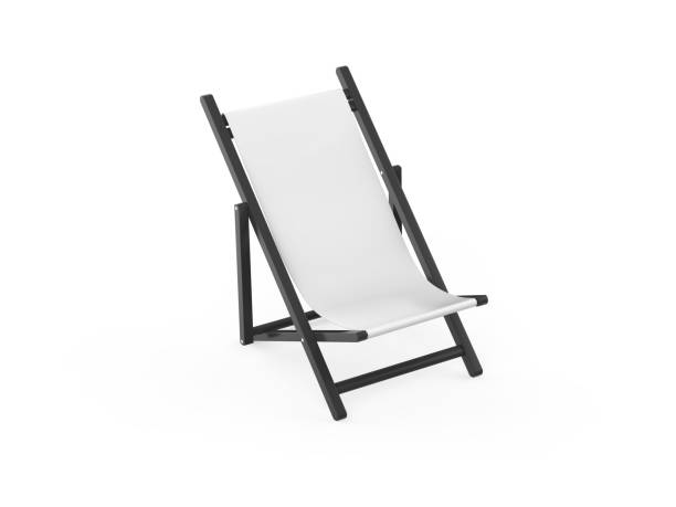 istock Folding  deckchair or beach chair mock up on isolated white background, 3d illustration 1251530267