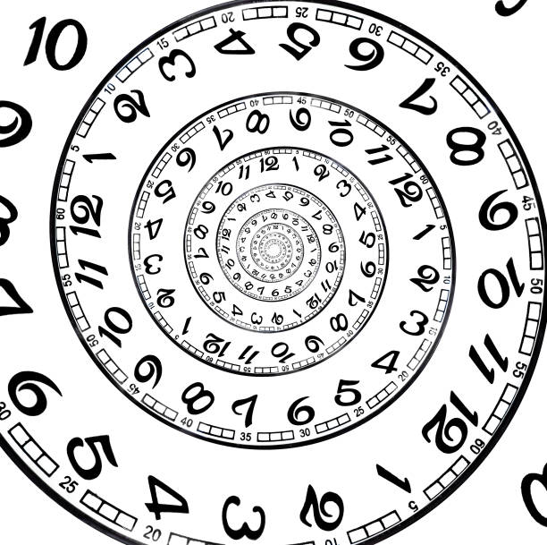 istock Swirled watch face. Infinite time concept. Droste effect 1251534395