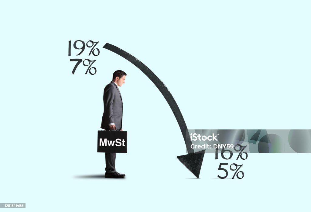 German MwSt Tax Reduction - Lizenzfrei Verringerung Stock-Foto