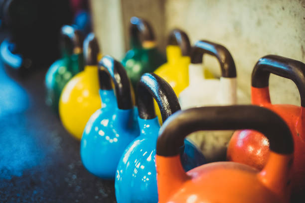 istock Group of clean kettlebells 1251542435