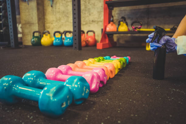 istock View of arranged weights waiting to be cleaned 1251542441