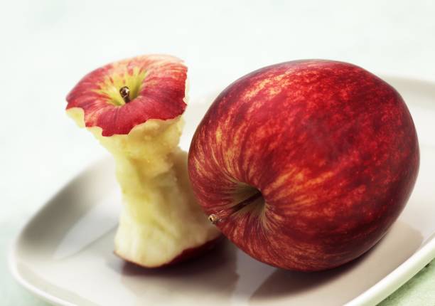 istock Royal Gala Apple, malus domestica, Fruit and Core in a Plate 1251551265
